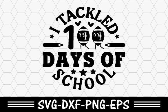 100 Days of School SVG for T-Shirt Graphics