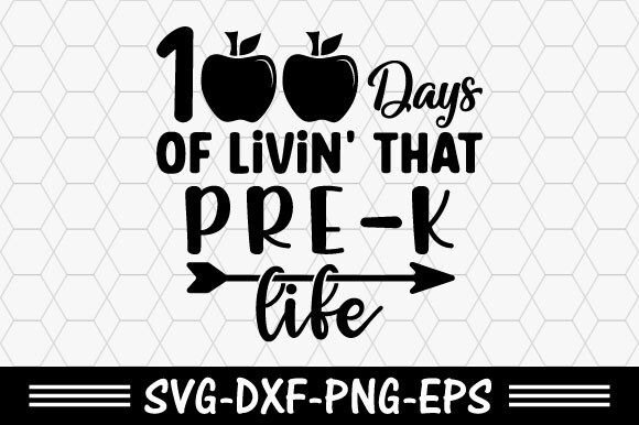 100 Days of School SVG Graphics for T-Shirt Designs