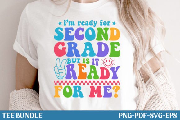 Back to School, Second Grade Graphics for T-Shirt Designs