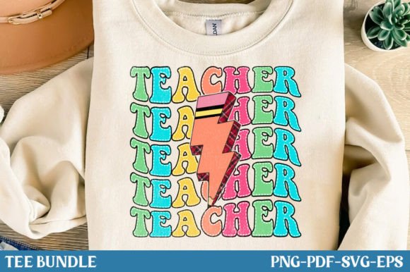 Back to School, Teacher Retro Groovy Graphics for T-Shirt Designs