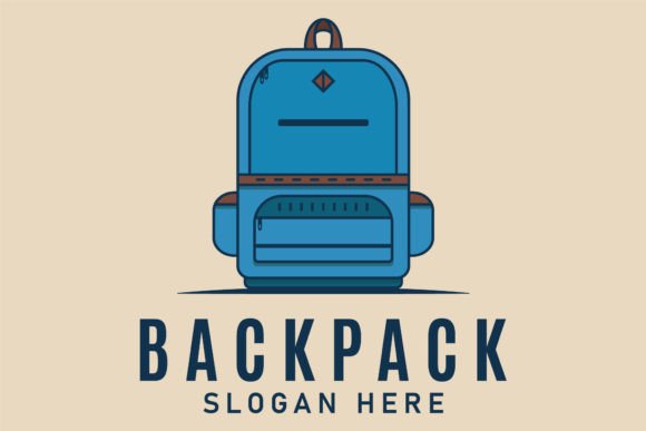 Backpack School Bag Logo: Graphics & Logos for Publishers