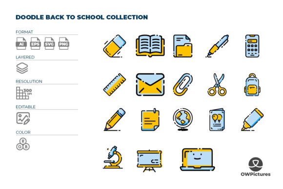 Doodle Back to School Collection: Icons & Graphics