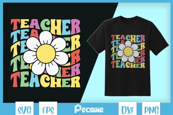 Floral Teacher Back to School SVG: Graphics for T-Shirt Designs & Local Branding