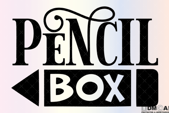 Pencil Box Label Svg PNG