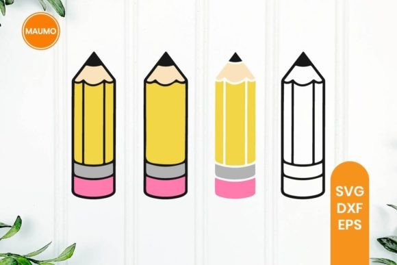 school pencil stationery svg clipart for clean editorial design